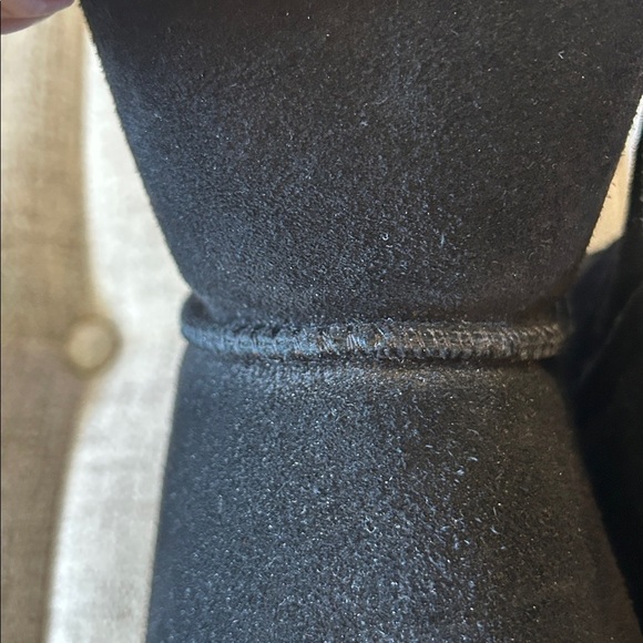 BEAR PAWS WOMENS BUTTON FLAT BLACK SUEDE UPPER ROSY SNOW BOOTIES SZ 10 - Picture 3 of 10